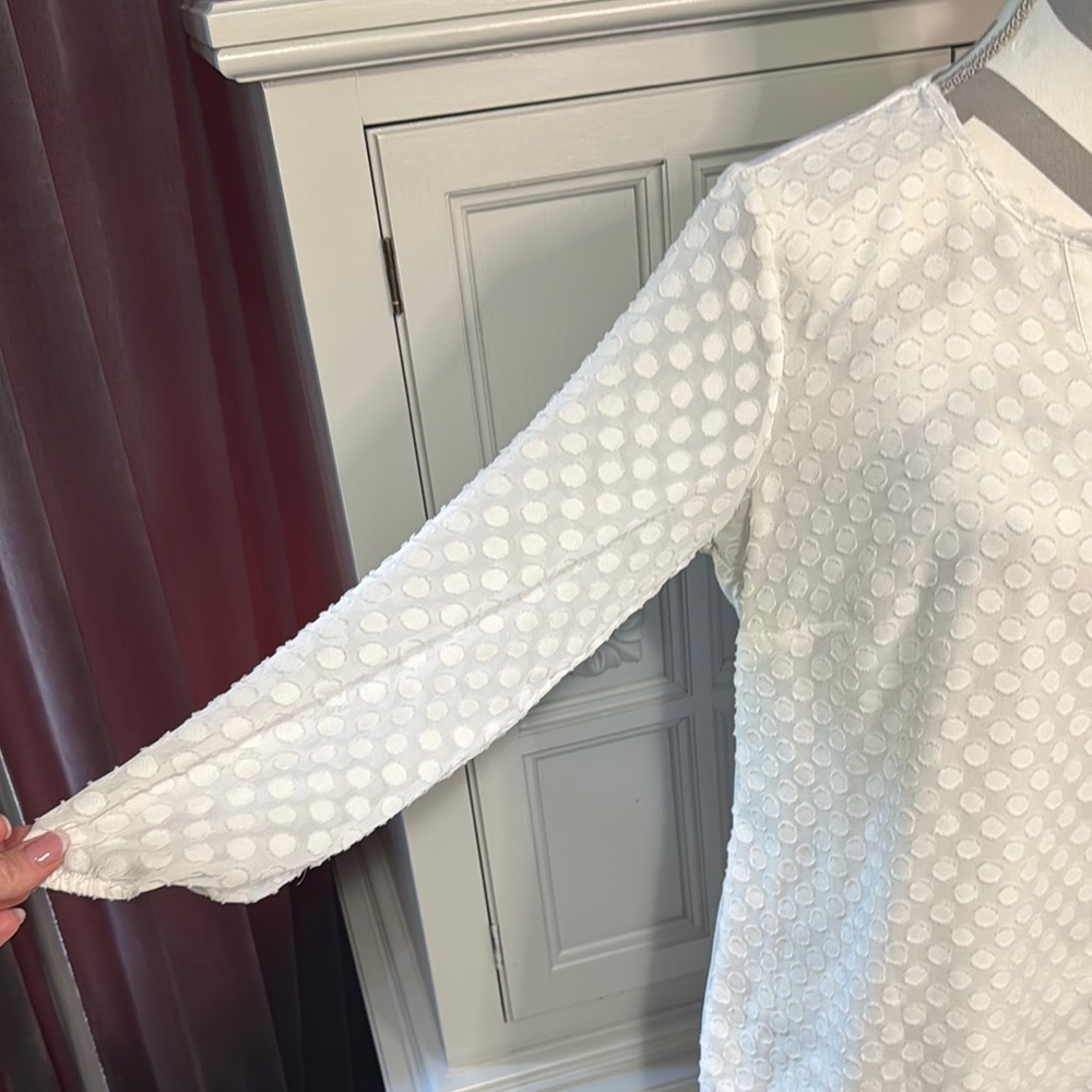 41 Hawthorn White Textured Women's Top Size Medium - Picture 5 of 14